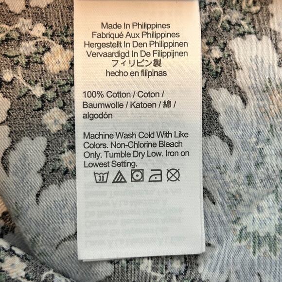 J Crew Collection Tie-Sleeve Button-Front Top in Ratti® Pacific Paisley M - Picture 10 of 13